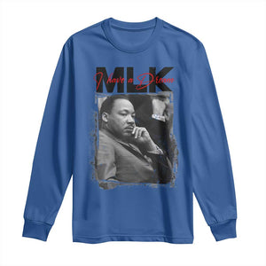 MLK I Have A Dream Long Sleeve Shirt Dr Martin Luther King Jr Black History Month TS11 Royal Blue Print Your Wear