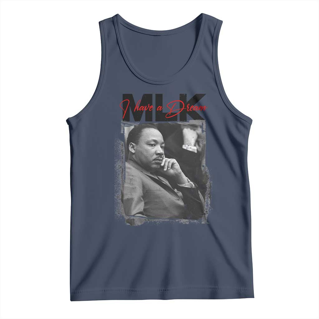 MLK I Have A Dream Tank Top Dr Martin Luther King Jr Black History Month TS11 Navy Print Your Wear