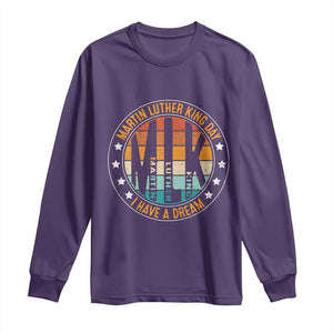 Martin Luther King I Have A Dream Long Sleeve Shirt Retro MLK Day TS11 Purple Print Your Wear