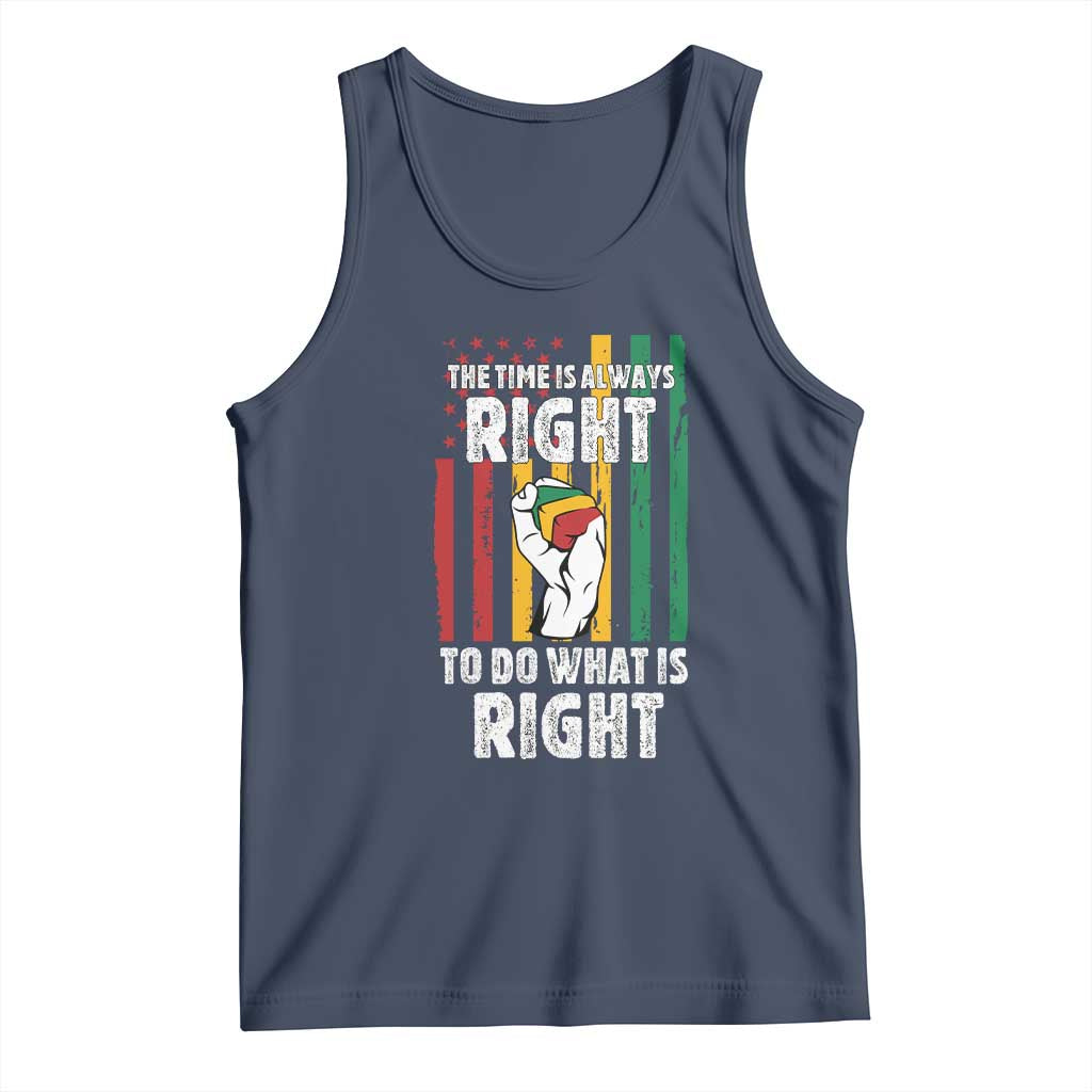 Martin Luther King Quote Tank Top The Time Is Always Right To Do What Is Right Hand Fist TS11 Navy Print Your Wear