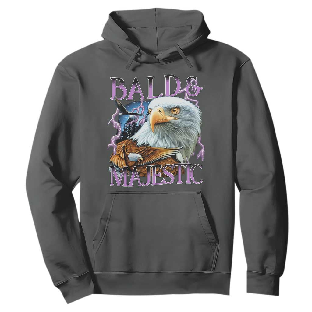 Funny Eagle Bald And Majestic Hoodie Vintage Eagle Thunder Storm TS11 Dark Heather Print Your Wear