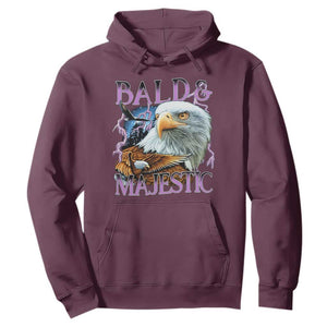 Funny Eagle Bald And Majestic Hoodie Vintage Eagle Thunder Storm TS11 Maroon Print Your Wear