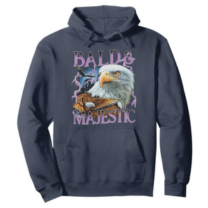 Funny Eagle Bald And Majestic Hoodie Vintage Eagle Thunder Storm TS11 Navy Print Your Wear