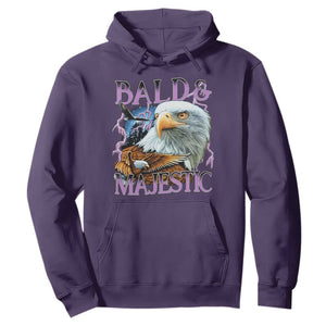 Funny Eagle Bald And Majestic Hoodie Vintage Eagle Thunder Storm TS11 Purple Print Your Wear