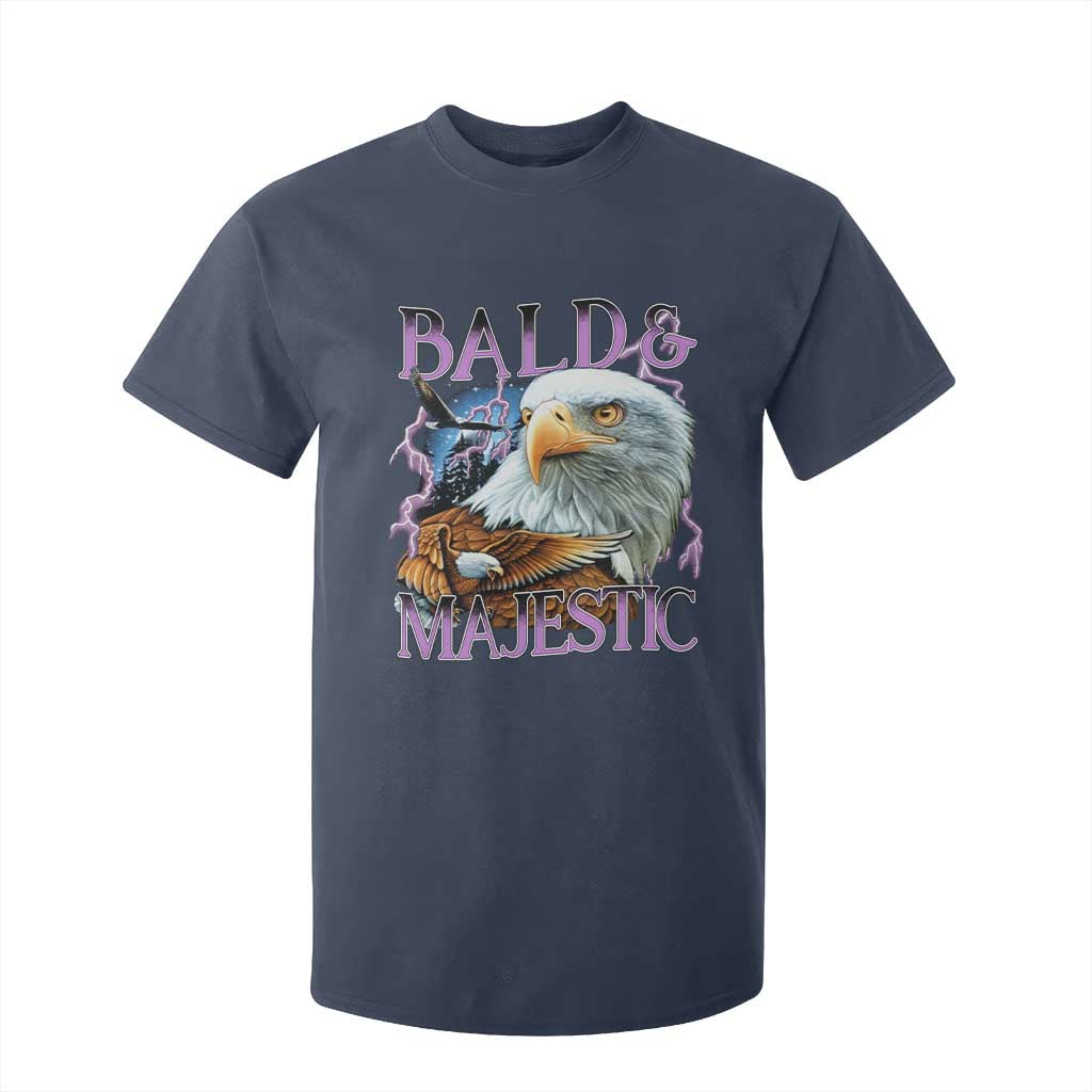 Funny Eagle Bald And Majestic T Shirt For Kid Vintage Eagle Thunder Storm TS11 Navy Print Your Wear