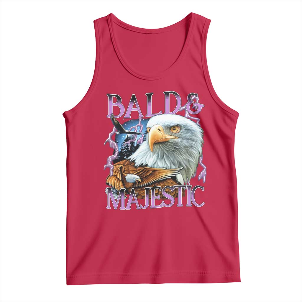 Funny Eagle Bald And Majestic Tank Top Vintage Eagle Thunder Storm TS11 Red Print Your Wear