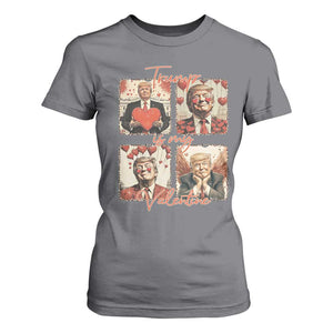 Funny Trump Is My Valentine T Shirt For Women Cupid Angel Trump Red Heart TS11 Charcoal Print Your Wear