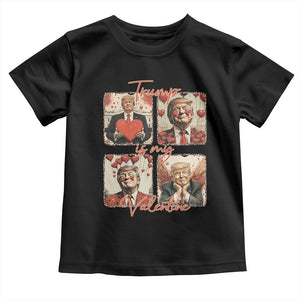 Funny Trump Is My Valentine Toddler T Shirt Cupid Angel Trump Red Heart TS11 Black Print Your Wear