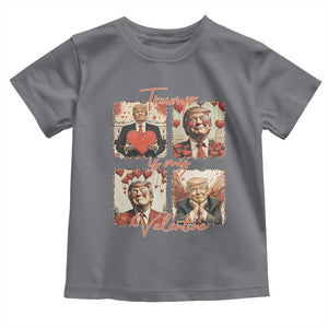 Funny Trump Is My Valentine Toddler T Shirt Cupid Angel Trump Red Heart TS11 Charcoal Print Your Wear