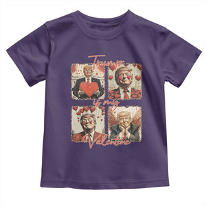 Funny Trump Is My Valentine Toddler T Shirt Cupid Angel Trump Red Heart TS11 Purple Print Your Wear