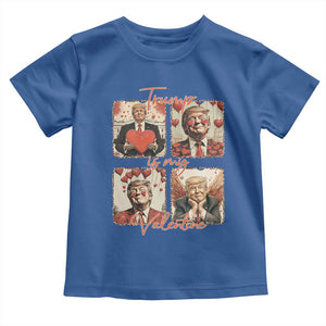 Funny Trump Is My Valentine Toddler T Shirt Cupid Angel Trump Red Heart TS11 Royal Blue Print Your Wear