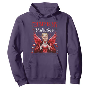 Funny Trump Is My Valentine Hoodie Cupid Trump Red Heart TS11 Purple Print Your Wear