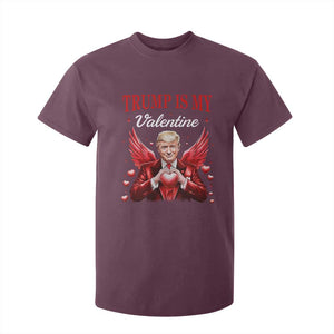 Funny Trump Is My Valentine T Shirt For Kid Cupid Trump Red Heart TS11 Maroon Print Your Wear