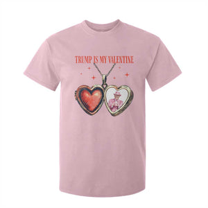 Funny Trump Is My Valentine T Shirt For Kid Valentine's Day Pink Trump Heart Necklace TS11 Light Pink Print Your Wear