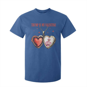 Funny Trump Is My Valentine T Shirt For Kid Valentine's Day Pink Trump Heart Necklace TS11 Royal Blue Print Your Wear