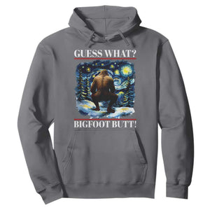 Funny Bigfoot Guess What Hoodie Butt Sasquatch Starry Night TS11 Charcoal Print Your Wear