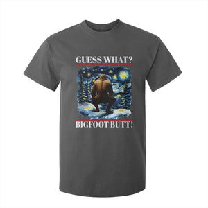 Funny Bigfoot Guess What T Shirt For Kid Butt Sasquatch Starry Night TS11 Dark Heather Print Your Wear