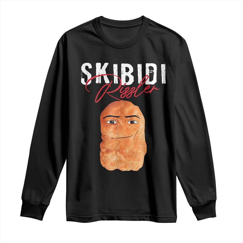 Funny Skibidi Toilet Rizzler Long Sleeve Shirt Brainrot Memes Rizz TS11 Black Print Your Wear