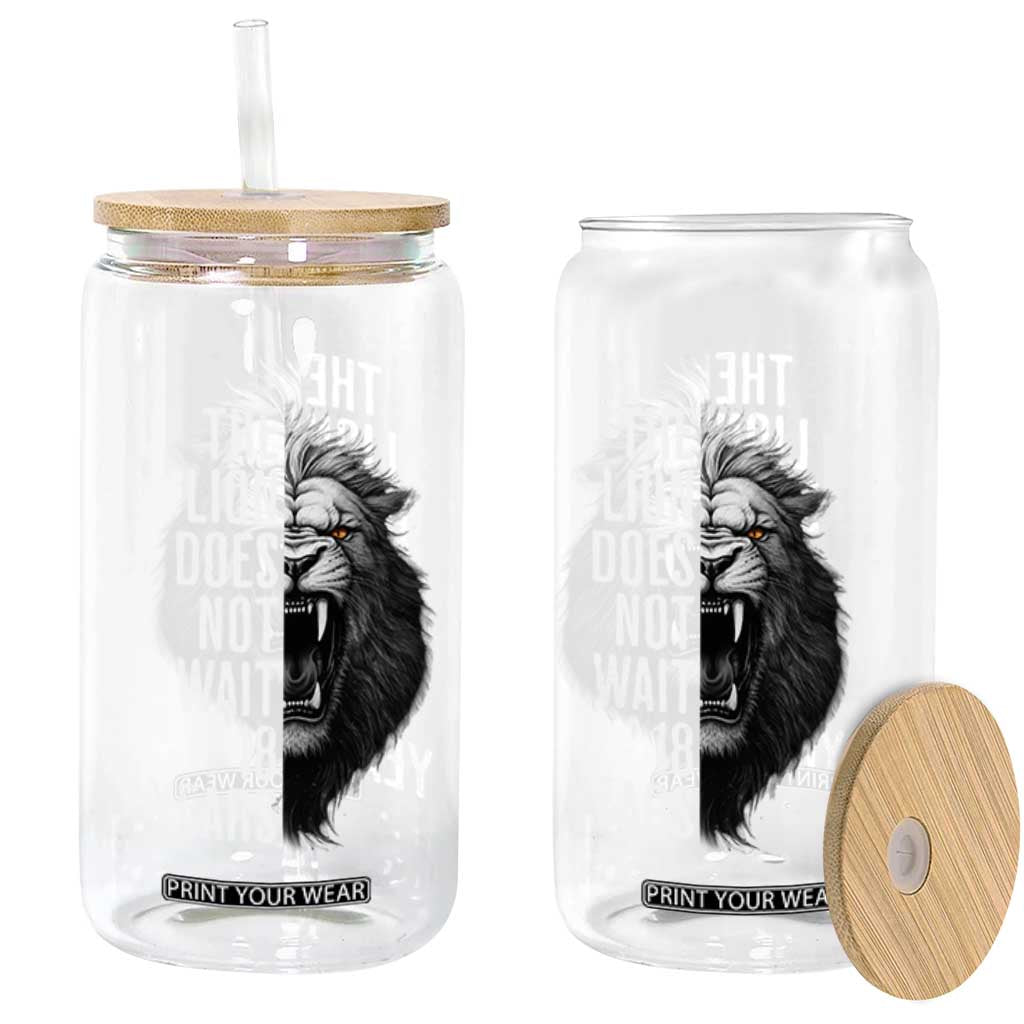 Funny The Lion Does Not Wait 18 Years Glass Can Lion Meme Gen Z Alpha TS11 Print Your Wear