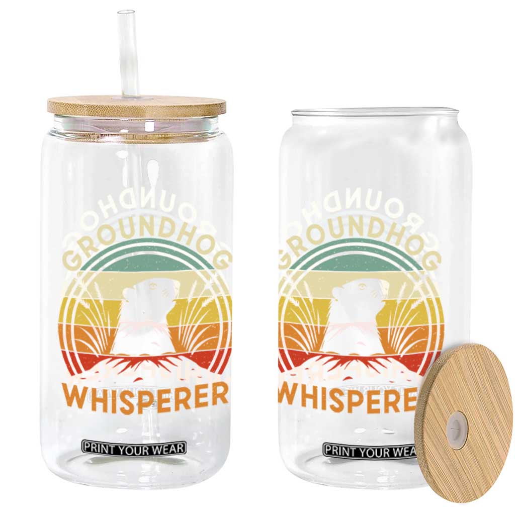 Funny Groundhog Whisperer Glass Can Retro Vintage Woodchuck Lover TS11 Print Your Wear