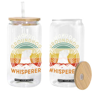 Funny Groundhog Whisperer Glass Can Retro Vintage Woodchuck Lover TS11 Print Your Wear