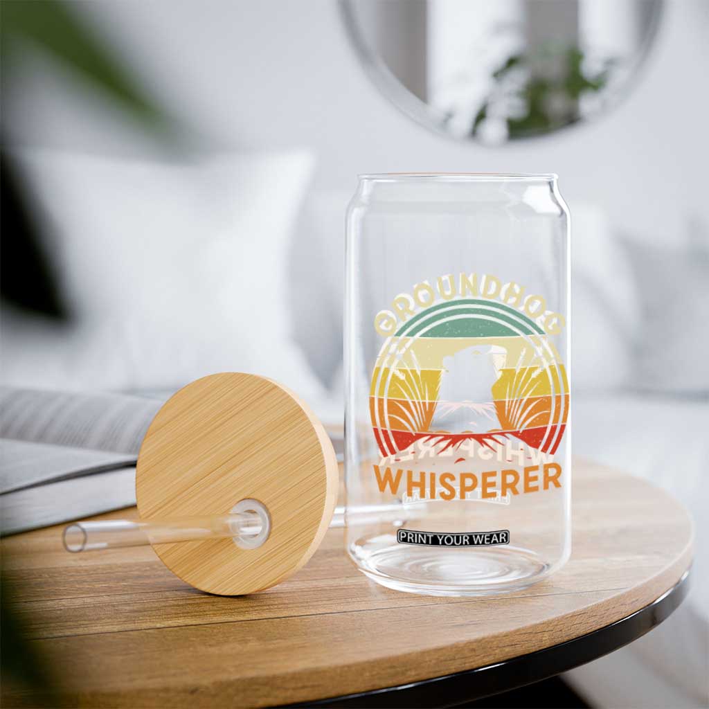 Funny Groundhog Whisperer Glass Can Retro Vintage Woodchuck Lover TS11 Print Your Wear
