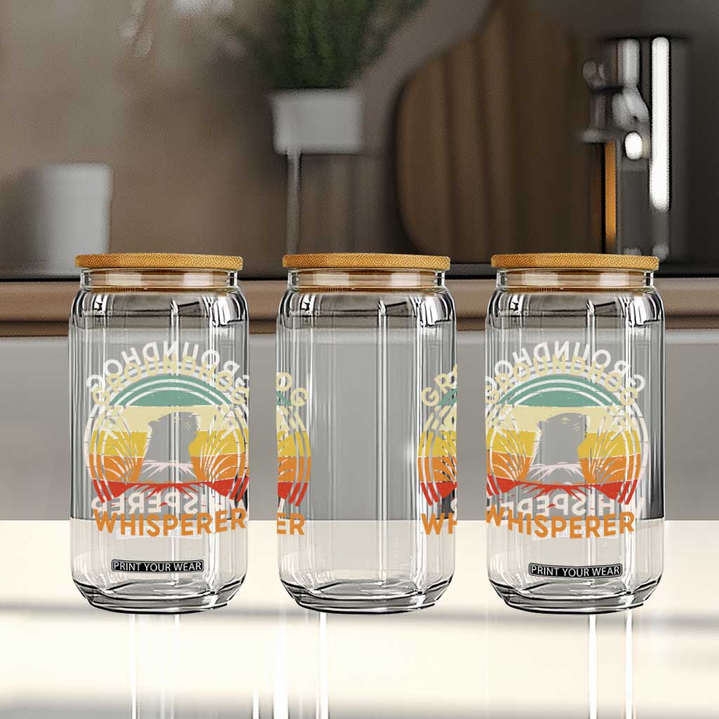 Funny Groundhog Whisperer Glass Can Retro Vintage Woodchuck Lover TS11 Print Your Wear