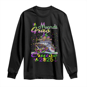 Funny Mardi Gras Cruise 2025 Long Sleeve Shirt Trip New Orleans Family Matching TS11 Black Print Your Wear