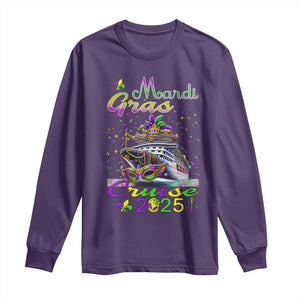 Funny Mardi Gras Cruise 2025 Long Sleeve Shirt Trip New Orleans Family Matching TS11 Purple Print Your Wear