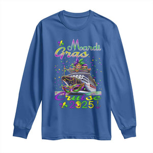 Funny Mardi Gras Cruise 2025 Long Sleeve Shirt Trip New Orleans Family Matching TS11 Royal Blue Print Your Wear