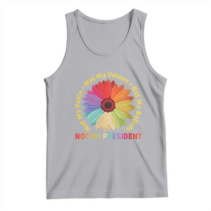 Not My President Not My Voice Not My Values Not My Beliefs Tank Top Multicolored Flowers TS11 Athletic Heather Print Your Wear