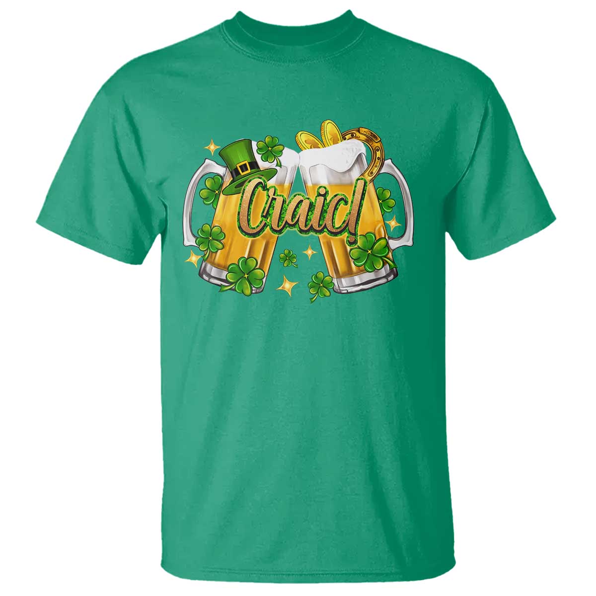 Funny St Patrick's Day Irish Beer Drinking Craic T Shirt TS11 Irish Green Print Your Wear