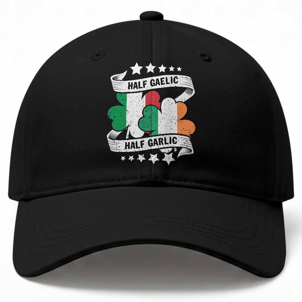 Funny Half Gaelic Half Garlic Baseball Cap Irish Italian St. Patrick's Day TS11 Print Your Wear