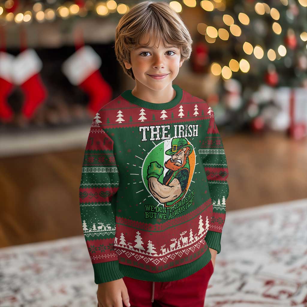 Funny The Irish We Don't Always Win But We Always Fight Knit Sweatshirt TS11 Christmas Print Your Wear