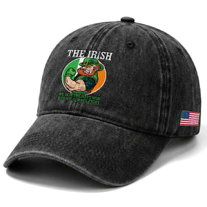 Funny The Irish We Don't Always Win But We Always Fight Washed Cotton Baseball Cap TS11 Print Your Wear