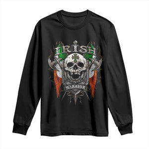 Funny Irish Warrior Long Sleeve Shirt Vintage Skull Celtic Cross Ireland Flag TS11 Black Print Your Wear