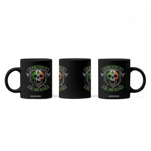 Irish Viking Coffee Mug Irish To The Bone Vintage Ireland Flag Skull TS11 Print Your Wear