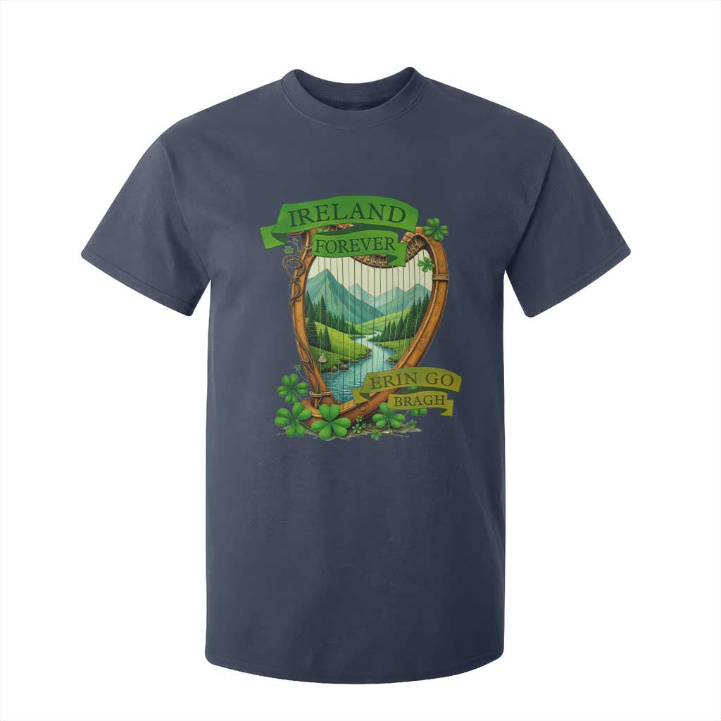 Irish Pride T Shirt For Kid Ireland Forever Erin Go Bragh Harp Shamrock TS11 Navy Print Your Wear