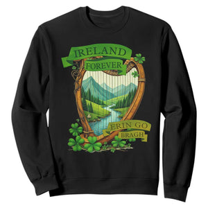 Irish Pride Sweatshirt Ireland Forever Erin Go Bragh Harp Shamrock TS11 Black Print Your Wear