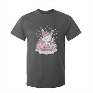 Funny Easter Unicorn Bunny Easter Eggs T Shirt For Kid TS11 Dark Heather Print Your Wear