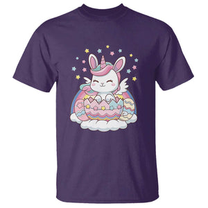 Funny Easter Unicorn Bunny Easter Eggs T Shirt TS11 Purple Print Your Wear
