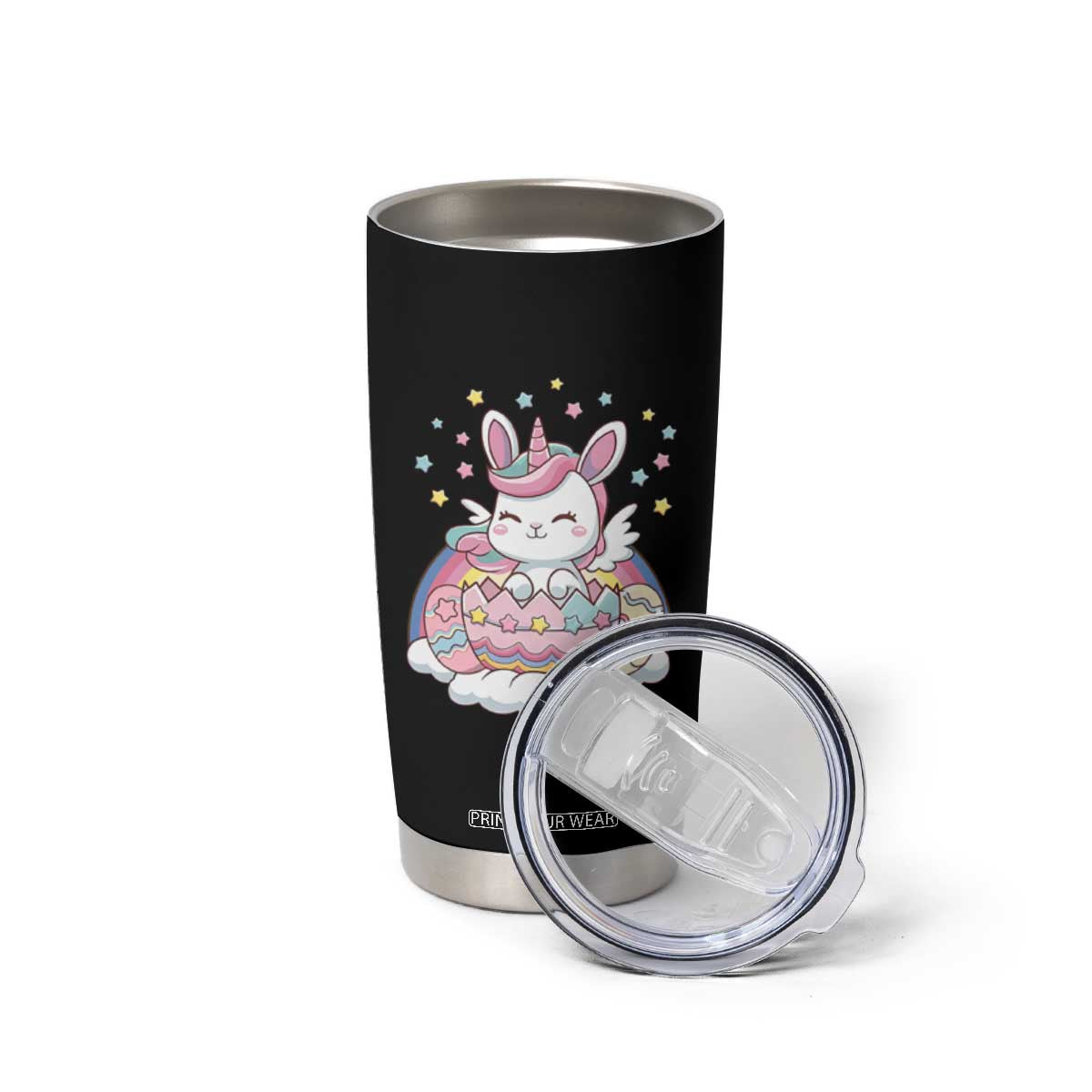 Funny Easter Unicorn Bunny Easter Eggs Tumbler Cup TS11 Print Your Wear