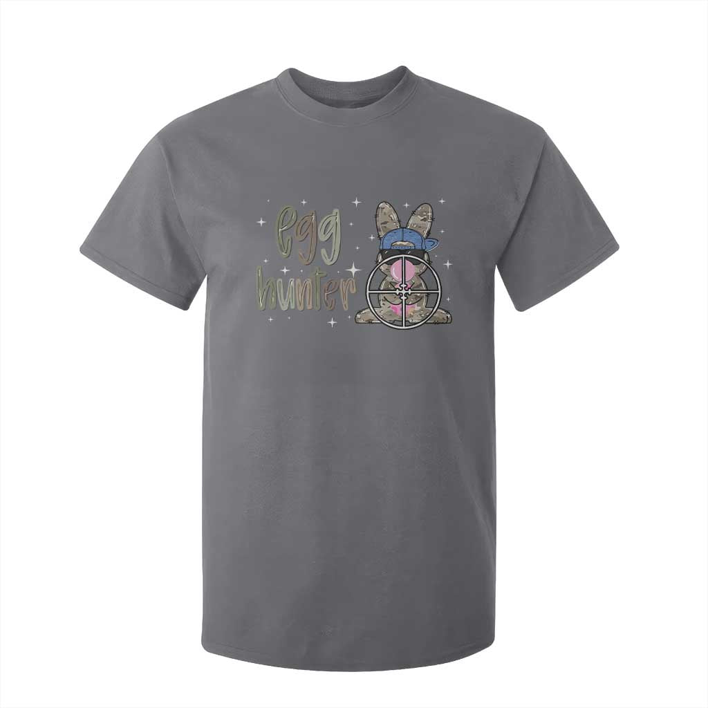 Funny Egg Hunter T Shirt For Kid Bunny Hunting Backward Cap Camouflage TS11 Charcoal Print Your Wear