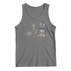 Funny Egg Hunter Tank Top Bunny Hunting Backward Cap Camouflage TS11 Black Heather Print Your Wear