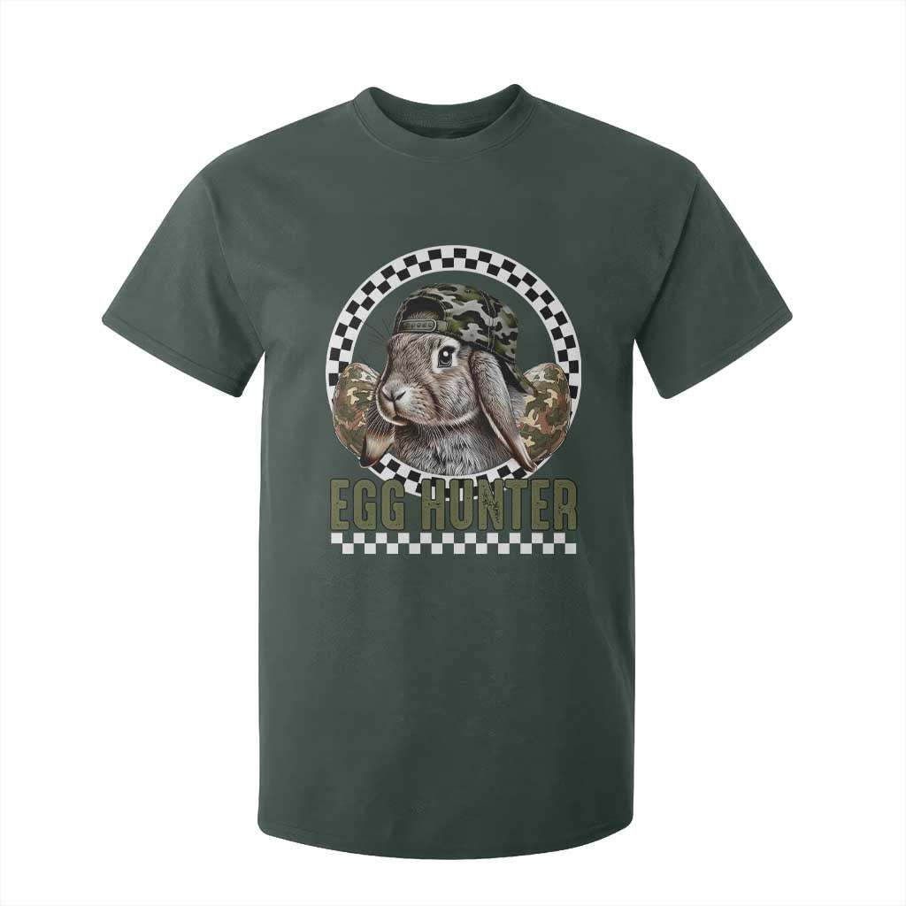 Funny Easter Day Egg Hunter T Shirt For Kid Bunny Hunting Camo Egg TS11 Dark Forest Green Print Your Wear