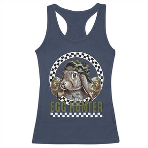 Funny Easter Day Egg Hunter Racerback Tank Top Bunny Hunting Camo Egg TS11 Navy Print Your Wear