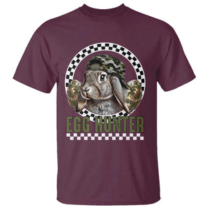 Funny Easter Day Egg Hunter T Shirt Bunny Hunting Camo Egg TS11 Maroon Print Your Wear
