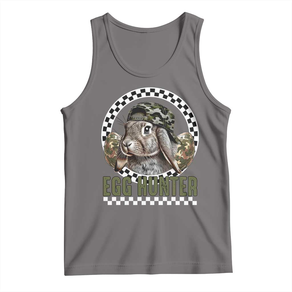 Funny Easter Day Egg Hunter Tank Top Bunny Hunting Camo Egg TS11 Deep Heather Print Your Wear