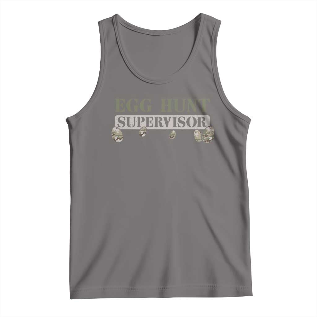 Funny Easter Egg Hunt Supervisor Tank Top Camouflage Camo Egg Hunting Easter Day TS11 Deep Heather Print Your Wear