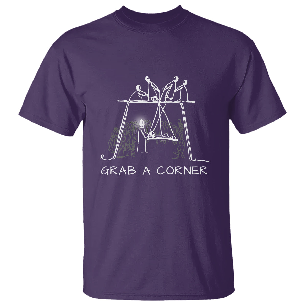 Customer Request 011225 – Grab A Corner Paralyzed Man Christian Religious Jesus Healing T Shirt TS11 Purple Print Your Wear